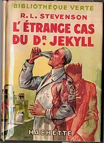 Couverture de L'Étrange cas du dr Jekyll de Stevenson paru dans la Bibliothèque verte des éditions Hachette