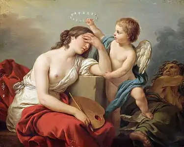 L'Amour des Arts console la Peinture (1781), Paris, musée du Louvre.