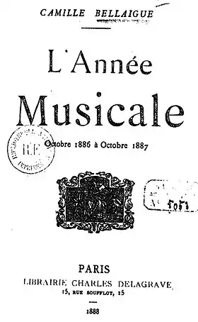 Image illustrative de l’article L'Année musicale