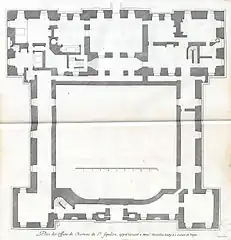 Plan des offices(dessin de Marot).