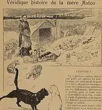Pomponnette est le nom d'une chatte dans Véridique histoire de la mère Matou, 1904