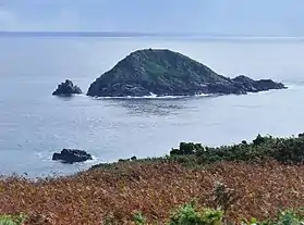 Vue de l'île, le 8 octobre 2015.