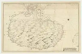 L'Isle de la Guadeloupe, F. Blondel, 1667