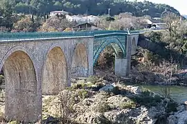 Vue générale en amont du pont de Réals en 2014.