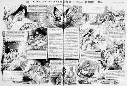 L'Amour à toutes les heures : le matin (La Vie parisienne, 18 avril 1891).