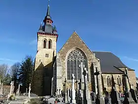 L'église abbatiale vue du sud.