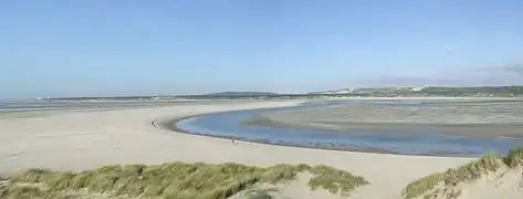 L'estuaire de la Canche à marée basse.