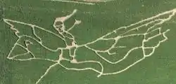 Labyrinthe de maïs : une représentation du Graoully, Moselle, France.