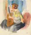 La Guitariste, P.-A. Renoir, v. 1896