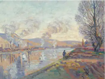 La Seine en amont de Rouen, vers 1890Collection privée, Vente 2009