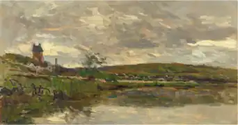 Les Bords de la Seine à Vétheuil, temps couvertAlbert Lebourg, vers 1883Collection privée, Vente 2018