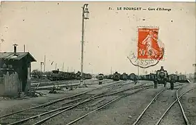 La gare du Bourgetau début du XXe siècle.