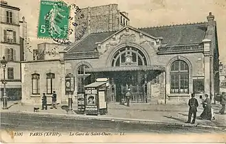 La façade de la gare au début du XXe siècle.