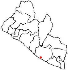 Greenville sur la carte administrative du Liberia