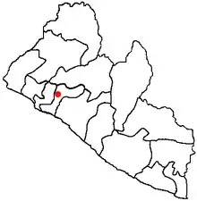 Kakata sur la carte administrative du Libéria