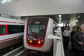 Rame Hyundai Rotem du métro léger de Jakarta