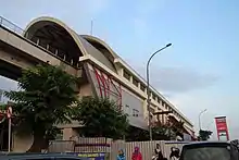 Station de métro léger à Palembang.