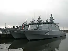Le Žemaitis (ex Flyvefisken) et le Dzūkas (ex Lommen) de la Marine lituanienne.