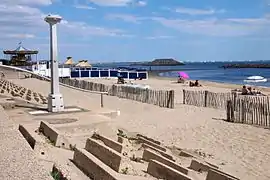 Vue générale d'une plage en 2014.