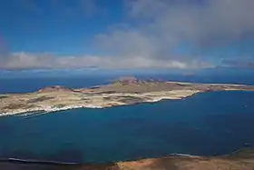 Vue de La Graciosa depuis Lanzarote.