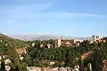 Vue de la Sierra Nevada et de l'Alhambra depuis Grenade.