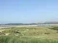 Vue générale de la baie de Canche et de la façade Nord de l'estuaire depuis les dunes du Touquet.