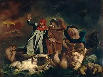 Dante et Virgile aux enfers, dit aussi La Barque de Dante, Eugène Delacroix, 1822.