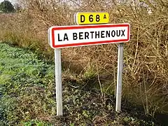 Le panneau d'entrée d’agglomération, en 2012.