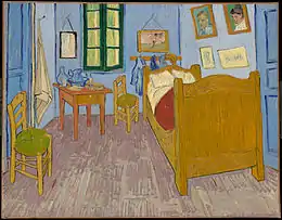 La Chambre de Van Gogh à Arles (deuxième version, 1889).