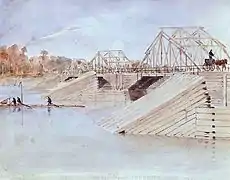 Pont en bois, 1839