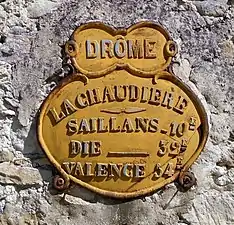 Une ancienne plaque de cocher.