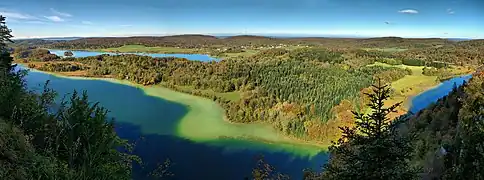 Vue depuis le belvédère des Quatre Lacs.