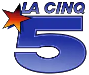 Logo de La Cinq, majoritairement bleu.