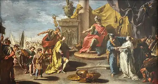 La Continence de Scipion, 1733Giambattista Pittoni, Musée du Louvre