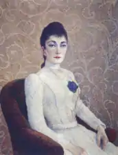 La Dame à la robe blanche (1886), musée d'Art moderne et contemporain de Saint-Étienne Métropole.