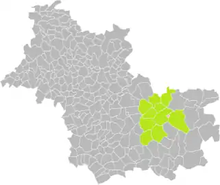 La Ferté-Beauharnais dans l'intercommunalité en 2016.