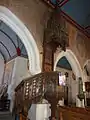 La chaire à prêcher de l'église Saint-Jean-Baptiste (provient de l'église précédente).