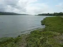 La Forest-Landerneau, l'Anse du château en bordure de l'Élorn (vue côté aval).