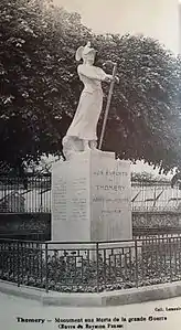 Monument aux morts de Thomery (1928). Œuvre disparue.