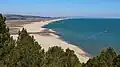 Plage entre la Franqui et Port-la-Nouvelle (le grau est ouvert)