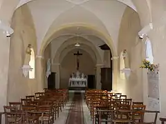 La nef de l'église de La Gonterie.