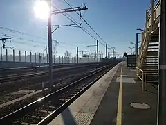 Vue générale vers Bordeaux depuis le quai direction Libourne.