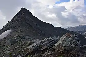 Vue de la Grande Chible depuis la Petite Chible (vers le col d'Emy).