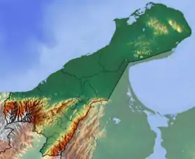 Voir sur la carte topographique de La Guajira (administrative)