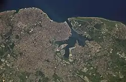 Photo satellite de la baie de La Havane.