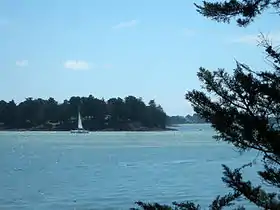 L'île de la Jument vue depuis l'île de Berder.