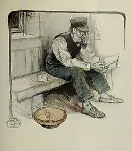 La Lettre, dessin publié dans The Studio (1901).