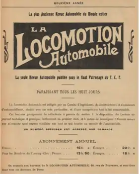 Image illustrative de l’article La Locomotion automobile