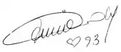 signature d'Annie Cordy