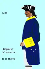 régiment de La Mark de 1734 à 1762